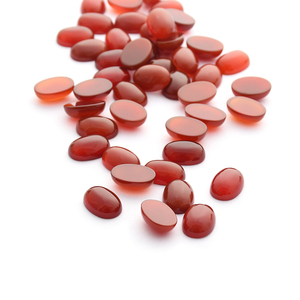 من المصنع مباشرة حجر العقيق الطبيعي العقيق قابل للتخصيص كابوشون بيضاوي ناعم مسطح دائري على شكل بيضة أحمر بالجملة أحجار كريمة فضفاضة - Product Image 3