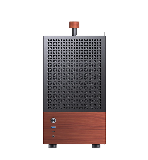 T6 PC Case Mini ITX Mid Tower Power Supply 1U USB Vertical Aluminum Alloy Design for Optimal Cooling Used Stock for Server