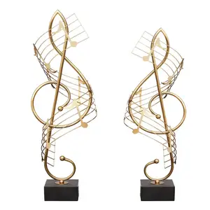 European Style Creative Musical Note Ornaments Metal Light Luxury Living Room TV Cabinet Porch Decoration