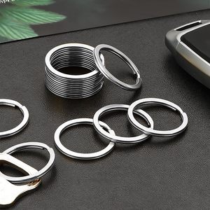 พวงกุญแจสแตนเลส 304 ป้องกันสนิม แหวนกุญแจโลหะแบบหนาสำหรับกุญแจ - Product Image 2