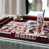 Ensemble de tuiles de mahjong en acrylique américain Haus of Tiles Petal and Loom Ink, 160 tuiles