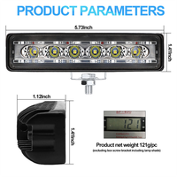 Fournisseur direct d'usine, barre lumineuse de travail LED 12V 24V, lumières clignotantes rouges et bleues, avant, 14 lentilles pour véhicules tout-terrain, SUV, VTT, camions 4x4