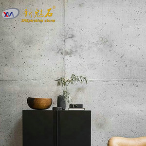 Nouveaux matériaux de construction en pierre, panneaux en béton décoratifs, haute résistance 13,7 Mpa, gris, utilisation intérieure et extérieure - Product Image 3