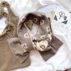 Customizable Korean <strong>Fashion</strong> Design Pattern Knitted Scarf for Ladies Soft and Warm Long Winter <strong>Accessory</strong> - Product Image 1