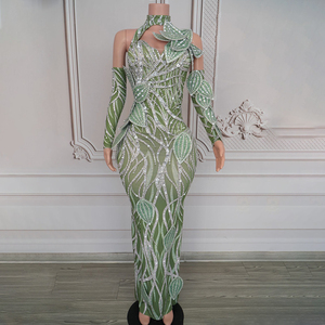 Novance Y4841 Vestiti <span class=keywords><strong>da</strong></span> <span class=keywords><strong>Sera</strong></span> Chic ed Eleganti, <span class=keywords><strong>Abiti</strong></span> Aderenti con Cristalli, Marca di Lusso, Abbigliamento per Ragazze per Feste - Product Image 1