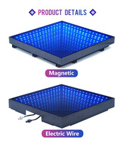 Panneaux de sol LED 3D Infinity magnétiques et étanches, sol modulaire portable pour événements de mariage, soirées en boîte de nuit et extérieur
