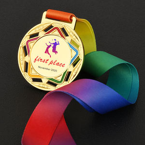 Médailles de compétition sportive en métal vierge, vente en gros, or et argent, faites votre propre médaille personnalisée avec <span class=keywords><strong>ruban</strong></span>, Offre Spéciale - Product Image 4