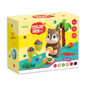 Phim Hoạt Hình Vui DIY Bột Chơi Thiết Lập <span class=keywords><strong>Playdough</strong></span> Đất Sét Đồ Chơi Sóc Màu Bùn Mì Máy Màu Chơi Bột Đồ Chơi Cho Trẻ Em - Product Image 5