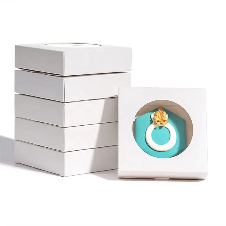 Biscotti individuali/scatole da forno con finestra scatole di carta regalo piccole per occasioni natalizie
