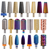 Ensemble de forets à ongles en céramique, outils abrasifs diamantés pour retirer les cuticules, outils de dépose et de gravure d'ongles