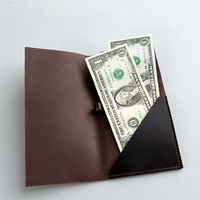 Porte-billets en cuir véritable avec pochette pour cartes et porte-stylo, cadeau pour serveur de restaurant, accessoires de restaurant