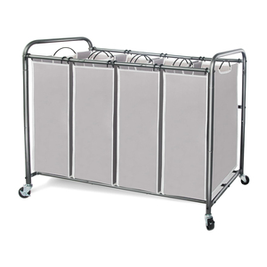 <span class=keywords><strong>Panier</strong></span> séparateur de <span class=keywords><strong>linge</strong></span> portable étanche à 4 sacs avec roues, conception peu encombrante et sacs amovibles - Product Image 1