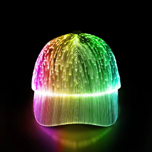 Gorra Deportiva de Béisbol con Fibra Óptica LED, Precio de Fábrica, Colorida, Brillante, para Ciclismo Nocturno, Gorro para Actividades al Aire Libre, Lazos Negros y Blancos para Parejas - Product Image 5