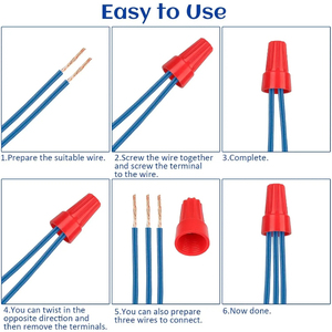 Kit de 228 Conectores de Cable de Resorte Aislantes para <span class=keywords><strong>Conexión</strong></span> <span class=keywords><strong>Eléctrica</strong></span> Rápida y Cableado Doméstico - Product Image 5