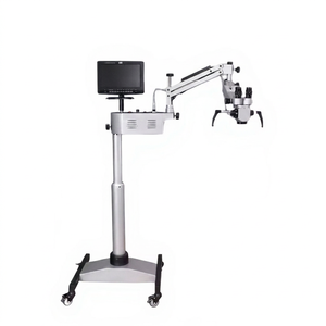 Microscope chirurgical sur pied avec écran LCD, source de lumière électrique, mise au point manuelle pour la chirurgie gynécologique. - Product Image 1