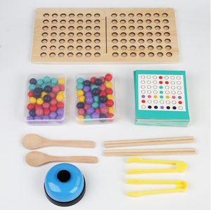Campos de batalla de madera con <span class=keywords><strong>juego</strong></span> de cuentas para niños Kindergarten Educación temprana Rompecabezas Color Cognición Montessori Juguetes - Product Image 5