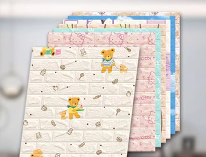 70*77cm trắng PVC gạch Bọt Tường Bảng điều khiển Peel và Stick 3D nổi tường Sticker cho hộ gia đình hiện đại Nội Thất Tường trang trí nội thất - Product Image 5