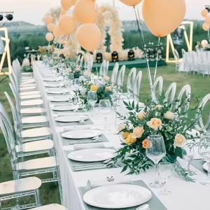 Transparent Clear Stackable PC Plastic Resin Acrylic <strong>Ghost</strong> <strong>Chairs</strong> Party Dining Banquet Wedding <strong>Chairs</strong> Events Outdoor Use - Product Image 3