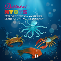 Jouets de la série Belinda Sea Animals, jouets écologiques en TPR, modèles de la faune marine, jouets éducatifs cognitifs, jouets en forme d'animaux marins doux pour soulager le stress