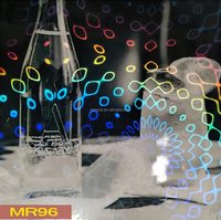 Film de stratification à froid holographique de papier autocollant irisé auto-adhésif pour la décoration et l'emballage de photos