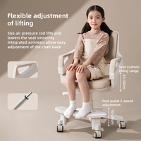 Chaise d'étude ergonomique pour enfants avec dossier réglable, repose-pieds amovible et roulettes silencieuses pour la maison, l'école et la salle de classe