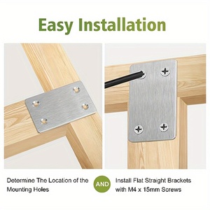 Ssr Stainless Steel Patch Plate 1.2mm Thick 5mm Hole Modern Design For Kitchen Bathroom Furniture Corner Bracket - Product Image 2
