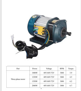 Hoog koppel 2000W 60V <span class=keywords><strong>RPM</strong></span> <span class=keywords><strong>5000</strong></span> BLDC of PMSM controller en riksja motor - Product Image 2