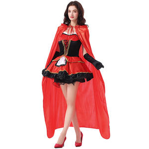 Exclusivo Disfraz de Caperucita Roja para Adultos, Disfraz de Halloween en Rojo con Capa Larga, Inspirado en Cine y Televisión - Product Image 5
