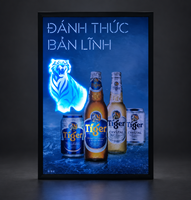 Enseigne lumineuse LED personnalisée en acrylique rétroéclairée pour affichage de logo, publicité commerciale, magasin, restaurant, café, hôtel