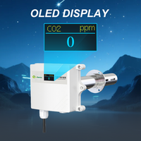 Sensores de Monitoreo de Gases Múltiples Ecosentec Digitales LED para Medición de Calidad del Aire Interior, Tipo de Montaje en Tubería con Brida, Transmisor de Gases