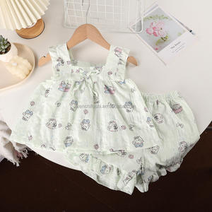 Conjunto <span class=keywords><strong>de</strong></span> Verano Informal para Niñas <span class=keywords><strong>de</strong></span> 11 Años, Modelo D2080, con Estampado <span class=keywords><strong>de</strong></span> <span class=keywords><strong>Nubes</strong></span>, <span class=keywords><strong>Ropa</strong></span> para el Hogar, Transpirable, Falda y Pantalones Cortos Coreanos <span class=keywords><strong>de</strong></span> Dos Piezas - Product Image 5