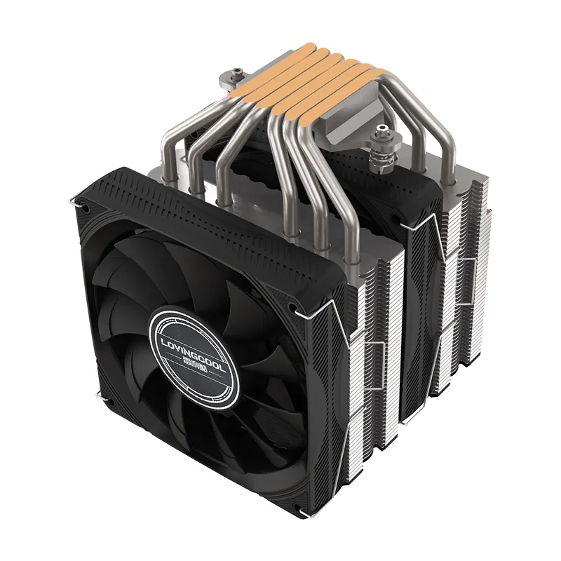 מחיר מפעל בסגנון חדש לבן מעבד מצנן PWM אוויר מעבד מגדל משחקי רדיאטור ARGB מעבד מאוורר למארז מחשב קירור AMD4/5 אינטל I5 I7