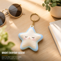 Ornements 3D amusants et mignons en forme d'étoile, figurines et porte-clés de voiture, porte-clés personnalisés en PVC avec votre logo, directement du fabricant