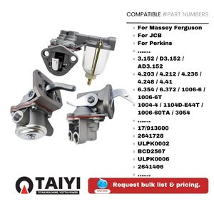 Pompe de relevage de carburant pour moteurs Perkins 3.152, 4.236, 4.248, 6.354, 1004, 1104, MF, JCB, <span class=keywords><strong>Landini</strong></span>, Case, <span class=keywords><strong>100</strong></span>+ OE, MOQ 10 pièces - Product Image 2