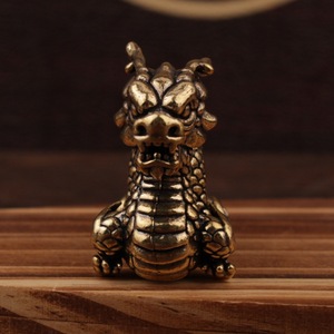 Adorno de Dragón del Zodiaco en Latón, Dragón Auspicioso Retro Creativo, Decoración para Hogar, Oficina, Mascota del Té, Objeto Decorativo de Mesa - Product Image 3