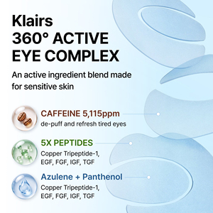 [Dear,Klairs] แผ่นมาส์กใต้ตาไฮโดรเจลสีฟ้า คาเฟอีน ฟูล คัฟเวอร์ 60 ชิ้น สำหรับลดบวมและกระชับผิวรอบดวงตา - Product Image 2