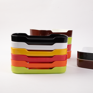 Lẩu nhà hàng <span class=keywords><strong>Stackable</strong></span> Shabu tấm không thể phá vỡ thực phẩm phục vụ khay hình chữ nhật nhựa nướng tấm melamine Shabu thịt tấm - Product Image 5