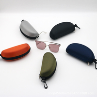 Étui à lunettes personnalisé en EVA, coque semi-rigide, fermeture éclair, boîte à lunettes de soleil portable, crochet de transport, pochette de rangement pour lunettes