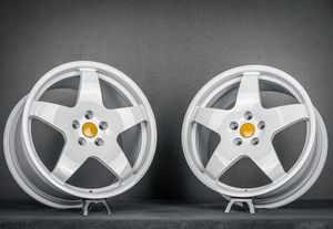 Llantas de carreras blancas de cinco radios personalizadas, ruedas deportivas, ruedas forjadas, llantas de coche de carreras para Ferrari F355 F360 F430 Spider F458 Italia - Product Image 2