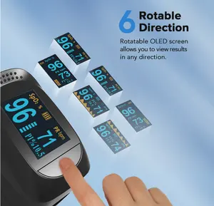 مقياس التأكسج الرقمي بنبض الإصبع المحمول باليد للكبار للاستخدام المنزلي الطبي ، مقياس التأكسج بنبض رقمي رخيص