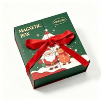 Boîte cadeau de Noël, boîte cadeau mystère pour un cadeau surprise pour un ami, cadeau pour une fête, emballage avec fermeture magnétique à double porte