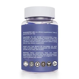 ממתקי גומי GABA של Meelefu במבצע חם עם L-תנין, 5-HTP, ויטמינים D3, <span class=keywords><strong>B12</strong></span>, אשוגנדה למוח ולמצב רוח - Product Image 6