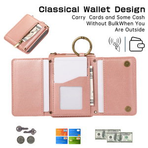 Pour <span class=keywords><strong>Samsung</strong></span> Z Flip 7 étui portefeuille avec lanière en cuir PU <span class=keywords><strong>collier</strong></span> bandoulière sangle anneau support couverture de téléphone pour Galaxy Z Flip 4 5 6 - Product Image 2