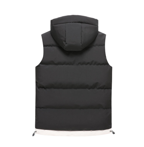 Chaleco Acolchado Personalizado para Hombre, Más Grueso y Cálido, con Capucha y Sin Mangas, con Bolsillos - Product Image 2