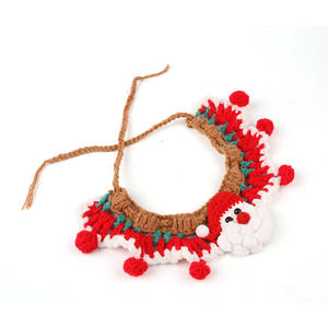 Syal Natal kucing, aksesoris pakaian hewan peliharaan syal anjing lucu kerah kucing - Product Image 1