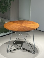 Table ronde 2-en-1 pour café et repas, table d'appoint multifonctionnelle avec structure en métal chromé pour salon, cuisine, appartement