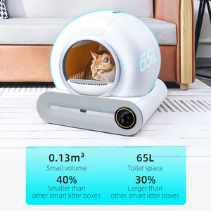 智能自动猫砂盒高边塑料筛分猫厕所旅行托盘小猫猫沙 - Product Image 5