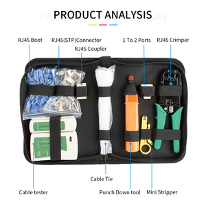 Hand Tool RJ45 Keystone Jack Wire Stripper Shield Connector Plug Crimper Network Tool Kit - Product Image 5