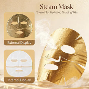 Y462 Masque facial en tissu non tissé doré auto-chauffant, riche en hydrogène, <span class=keywords><strong>pour</strong></span> chauffage à sec, anti-âge, <span class=keywords><strong>SPA</strong></span> - Product Image 2