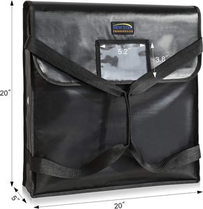 Échantillon gratuit de sacs d'expédition isolés à rayures rouges pour 3 pizzas 20x20x6 Sac alimentaire Livraison Usage personnel ou professionnel - Product Image 3